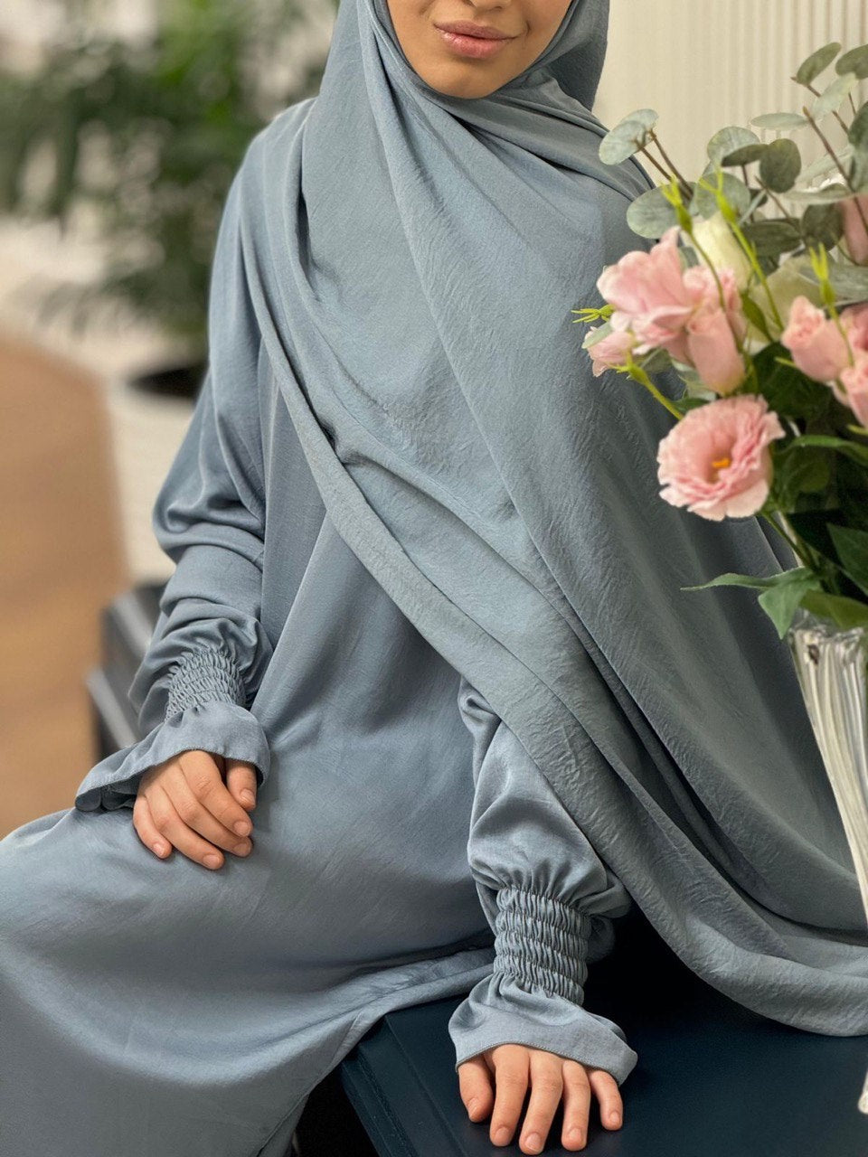 2-teiliges Set mit passendem Kopftuch