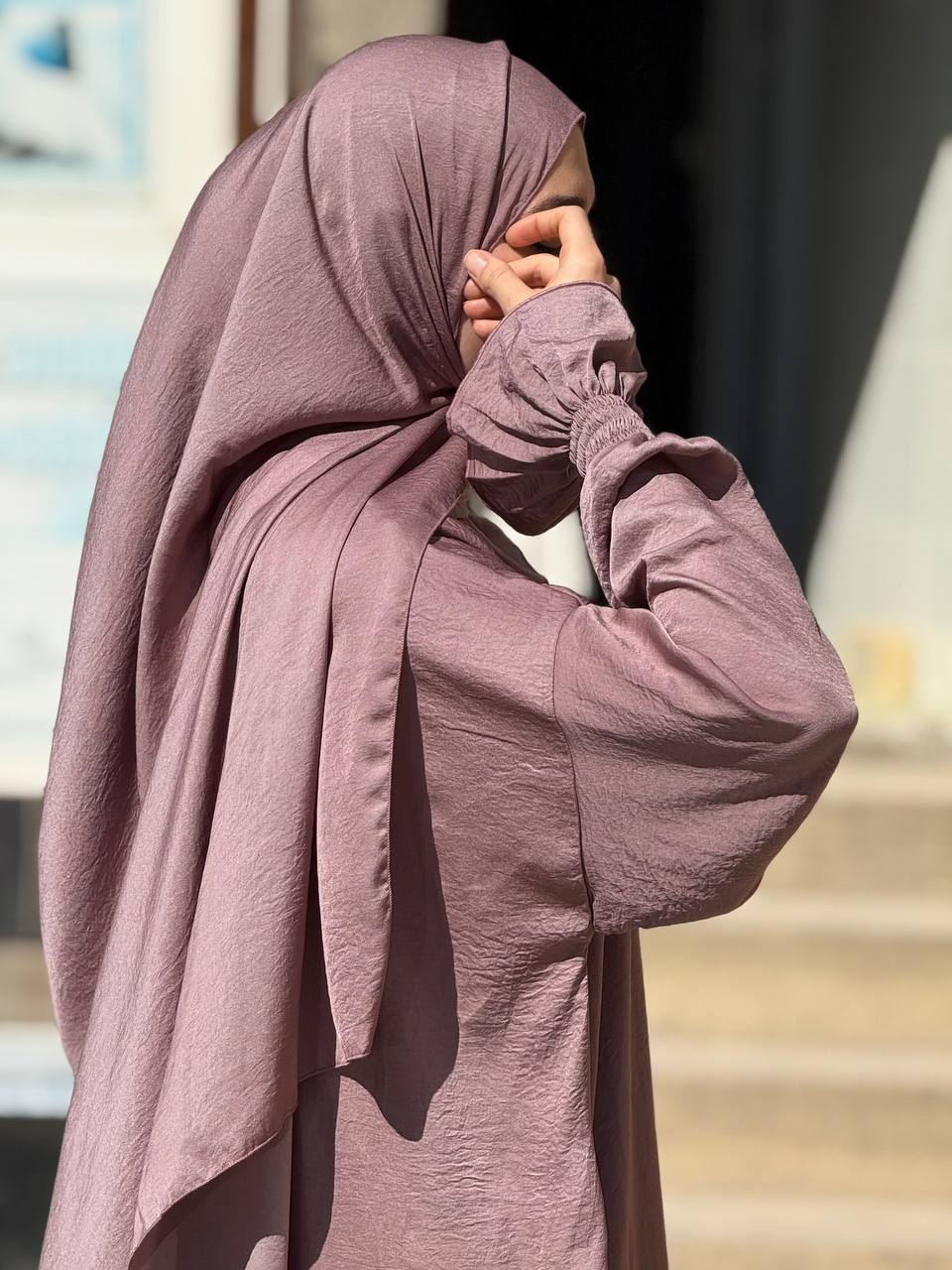 2-teiliges Set mit passendem Kopftuch - klassisch