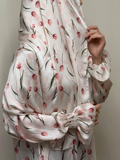 Abaya mit passendem Kopftuch - klassisch