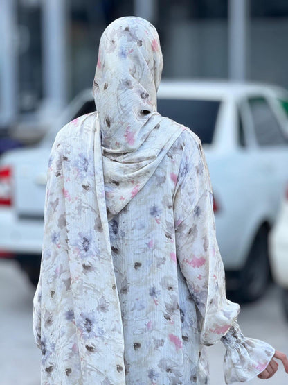 Abaya mit passendem Kopftuch - klassisch