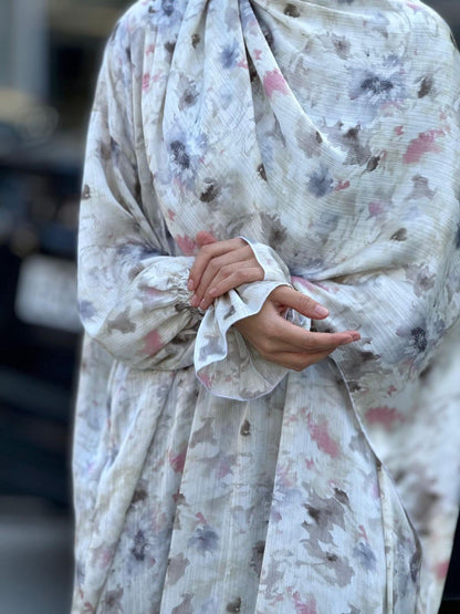 Abaya mit passendem Kopftuch - klassisch